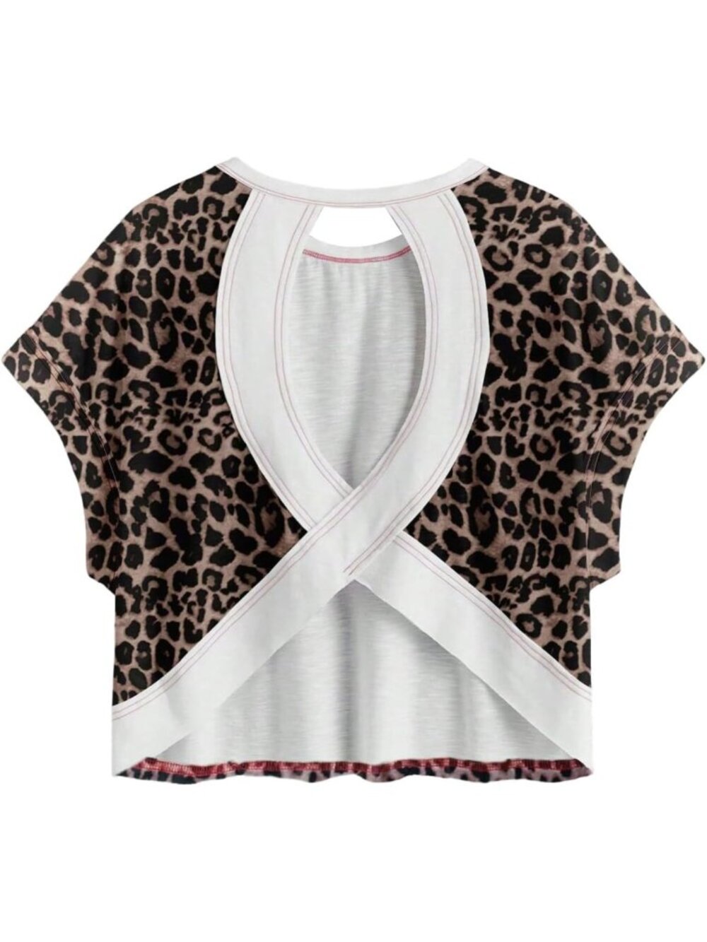 Casual Oversized Cut Out Open Back Gym Top for Women - Stylish Workout Wear